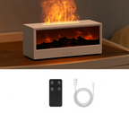 Aromatyczny nawilżacz z efektem Kominka LED – Dyfuzor Płomieni z Pilotem