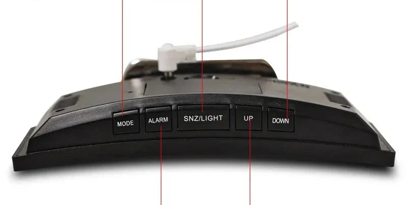 Nowoczesny ZEGAR LED z dużym wyświetlaczem – budzik, regulacja jasności