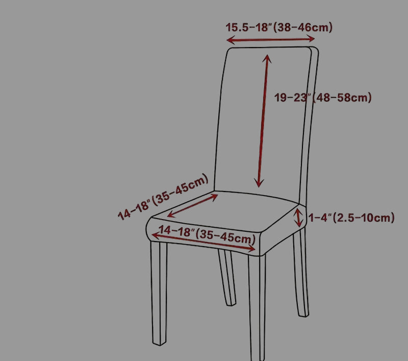 Elastyczne pokrowce na krzesła  – rozciągliwe, ochronne, wodoodporne, nowoczesny wzór