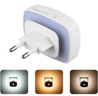 Lampka nocna LED do gniazdka – Czujnik Zmierzchu, 3 Tryby Światła