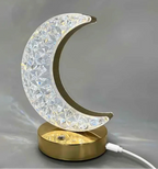 Dekoracyjna lampka LED księżyc lub gwiazda – Kryształowy efekt, Lampka Nocna